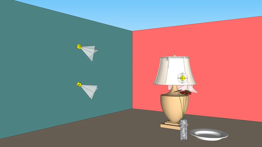 Shaderlight Lighting Example With Mirrors | 3D Warehouse