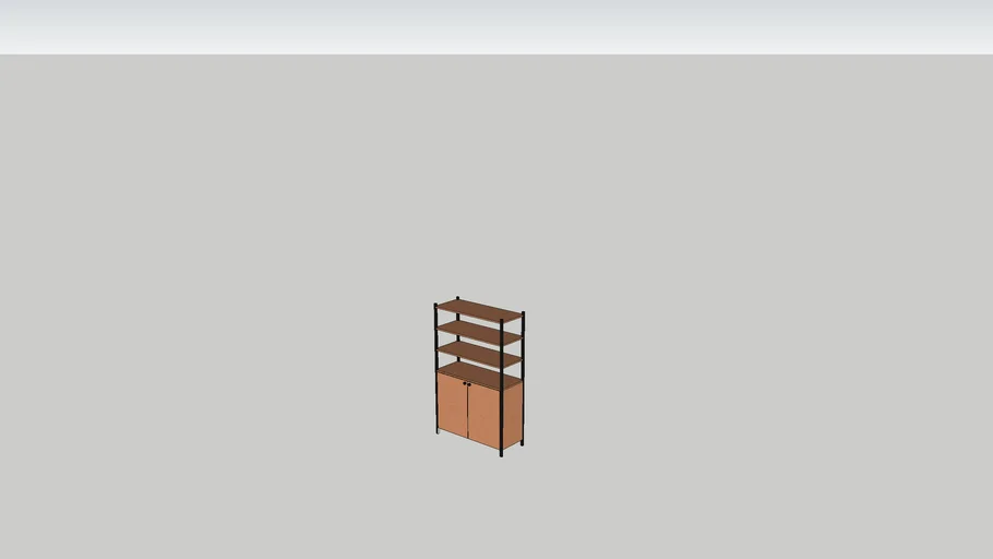 Keukenkast Rack 125x50x200 | 3D Warehouse