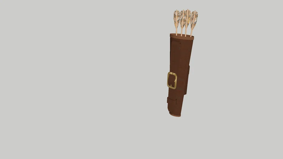 Brown Leather Archery Quiver | 3D Warehouse