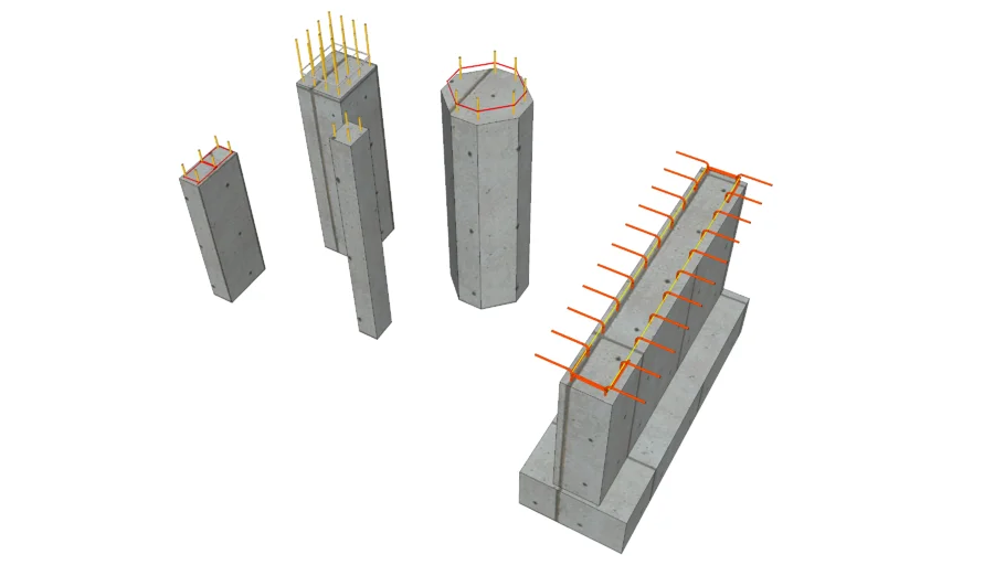 Retaining Wall & Types of Columns.skp (681 kb)