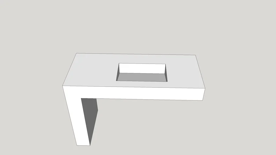 Custom Waterfall Vanity Top 3D Warehouse