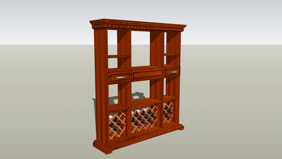 Wooden wine cabinet | 3D Warehouse