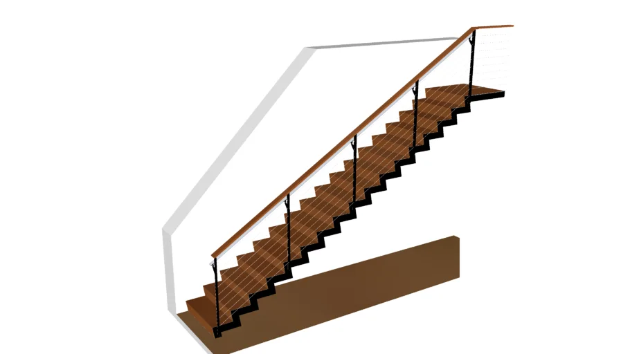 Stepped steel stairs