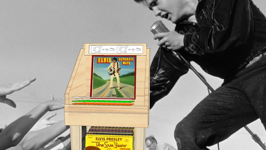 ELVIS - MAGIC RECORD RACK - 24 LP COVERS (DYNAMIC) | 3D Warehouse