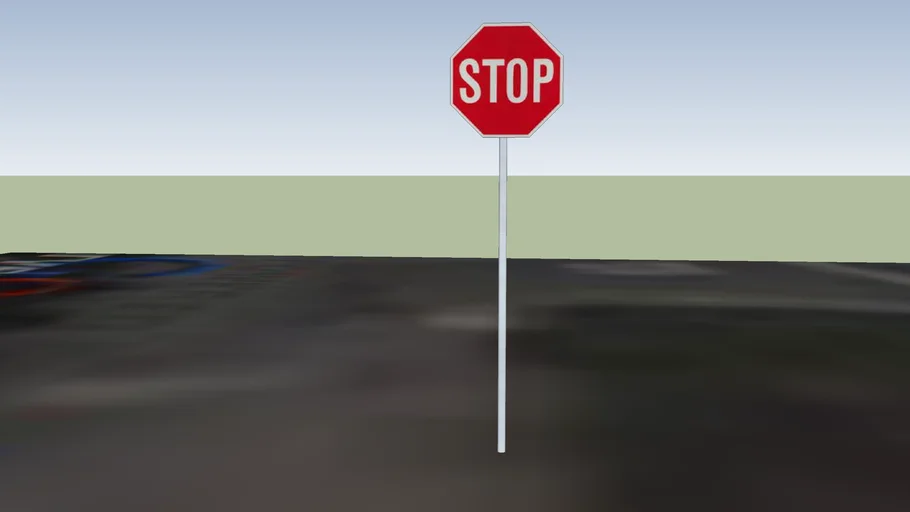 Stop sign at Firestone Rd and David Love Pl | 3D Warehouse
