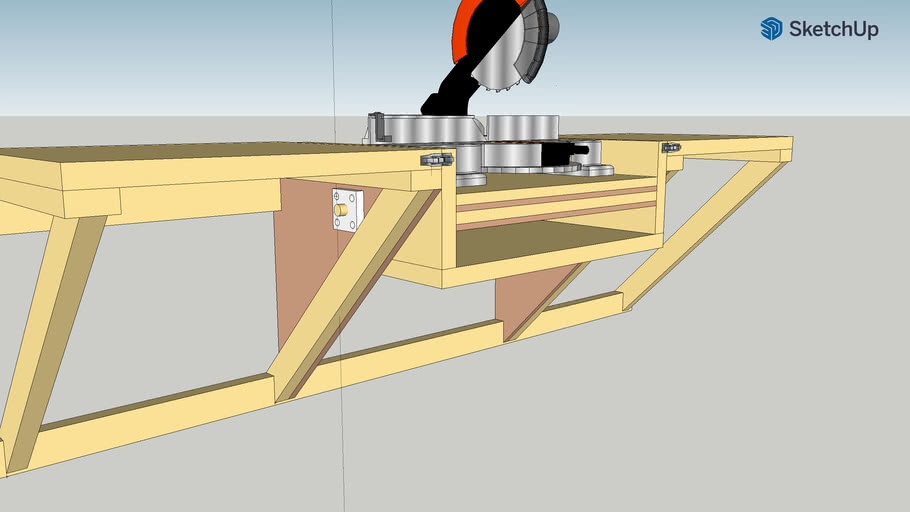 WallMount FlipTop Miter Saw Station 3D Warehouse