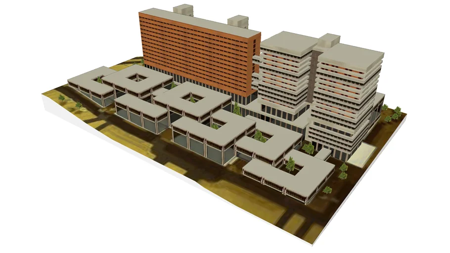Edifici monobloc projectat el 1968. | 3D Warehouse