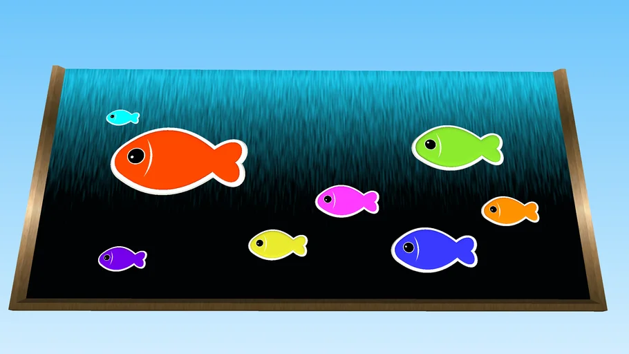 3D Fish for Classroom Bulletin Boards 