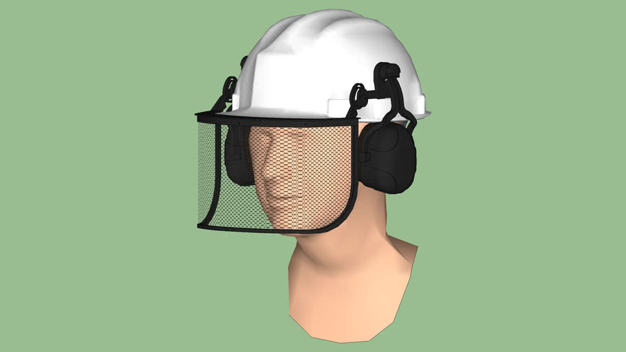 Safety First Series Eyewear Hard Hat / Face Shield w/ Hearing