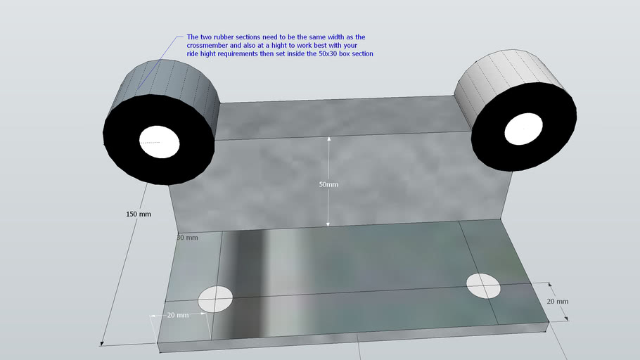Jag IRS Dif rubber mount plate 3D Warehouse