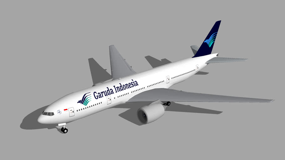 Garuda Indonesia Boeing 777-200ER 3 | 3D Warehouse