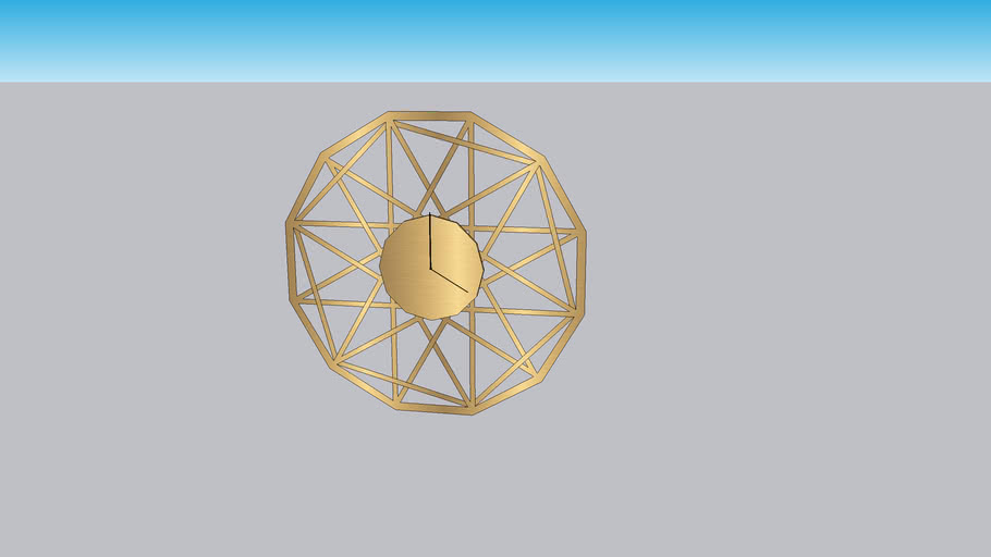 Geo Sunburst Wall Clock | 3D Warehouse