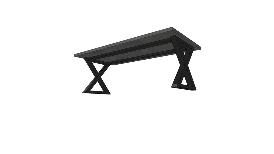HCD – 24x48 X-Frame Coffee Table w/1x2 Tube Steel | 3D Warehouse