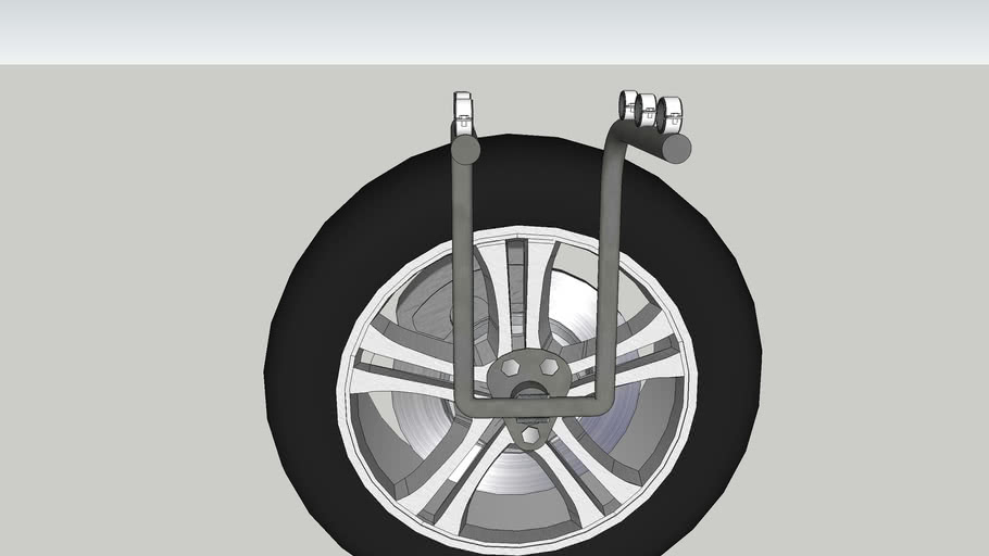 Bicycle Carrier for car wheel mount 3D Warehouse