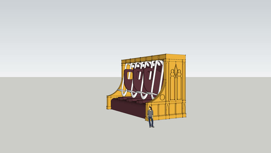 Harry Potter and the Forbidden Journey Enchanted Bench 3D Warehouse