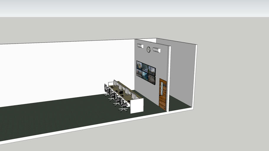 Cctv Room Monitoring Sistem 3d Warehouse