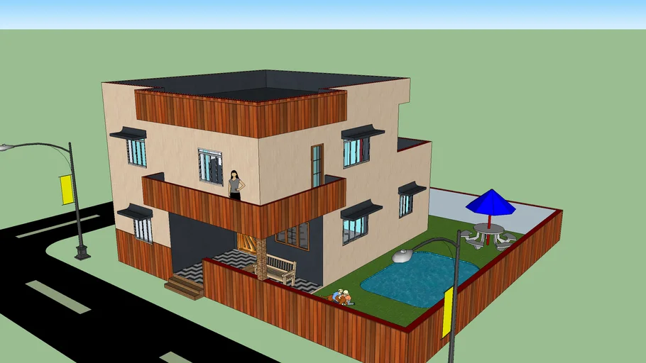 2story simple building | 3D Warehouse