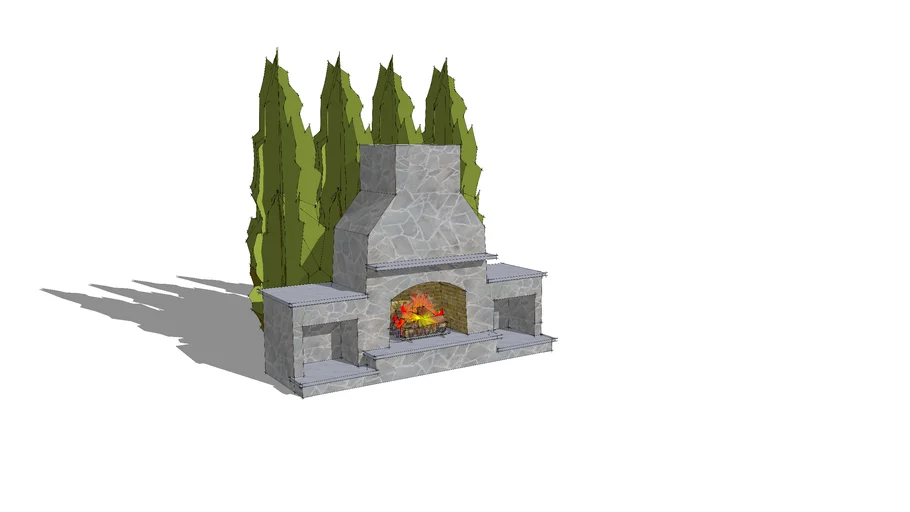 Stone Fireplace