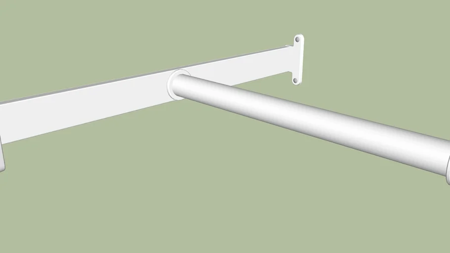 KOMPLEMENT pullout clothes rail 46x34.7x8 cm in white 3D Warehouse