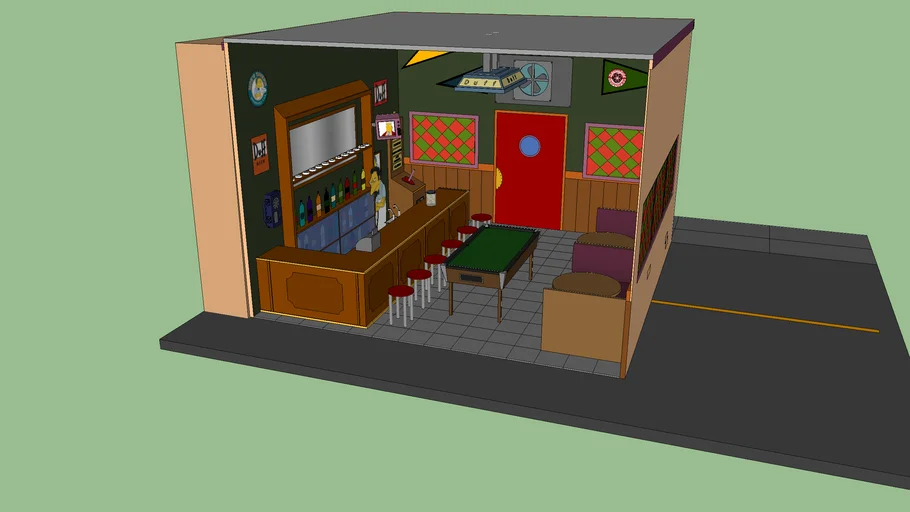 MOE´S TAVERN - INTERIOR/EXTERIOR | 3D Warehouse