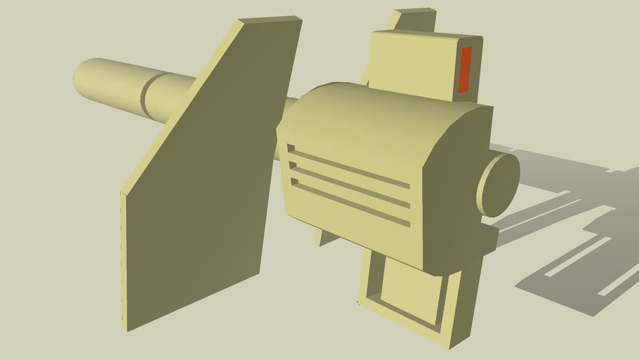 Low poly Gauss cannon 3D Warehouse