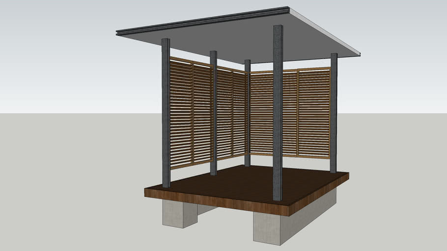 Flat Roof Shelter 3D Warehouse