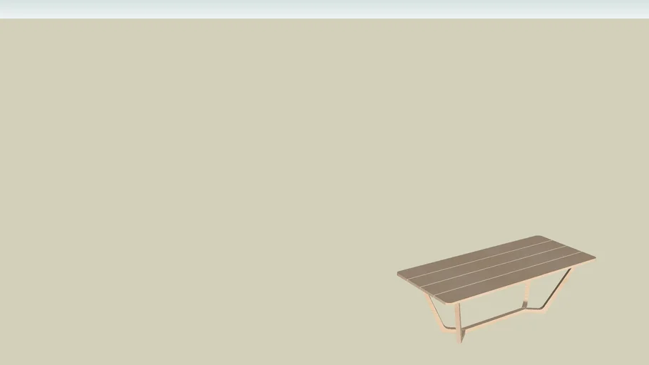 Square Roots] Siku Table (Solid Wood, 2400) | 3D Warehouse