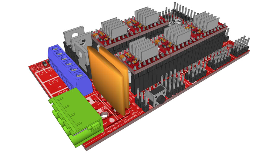 Ramps 1.4 + A4988 3D Warehouse