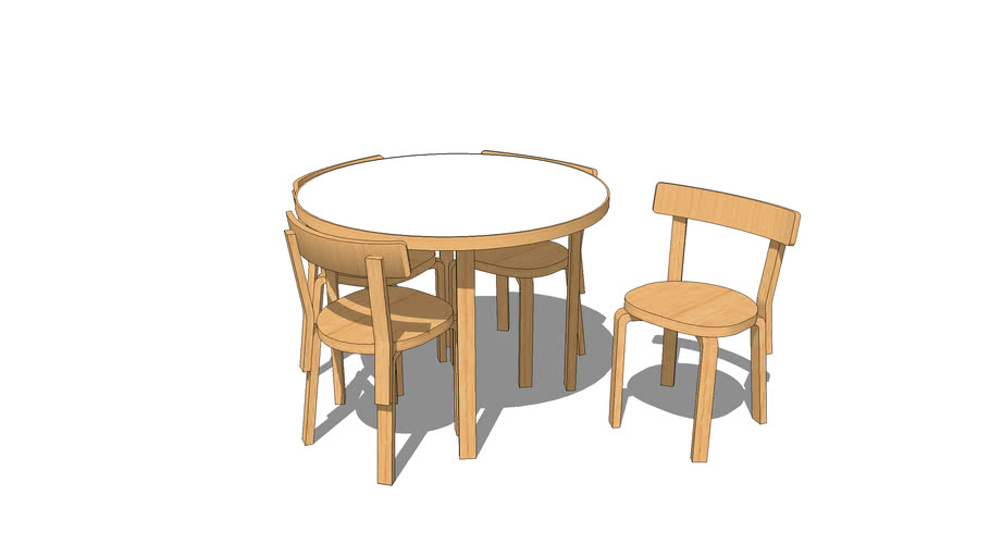 Alvar Aalto bentwood dining set