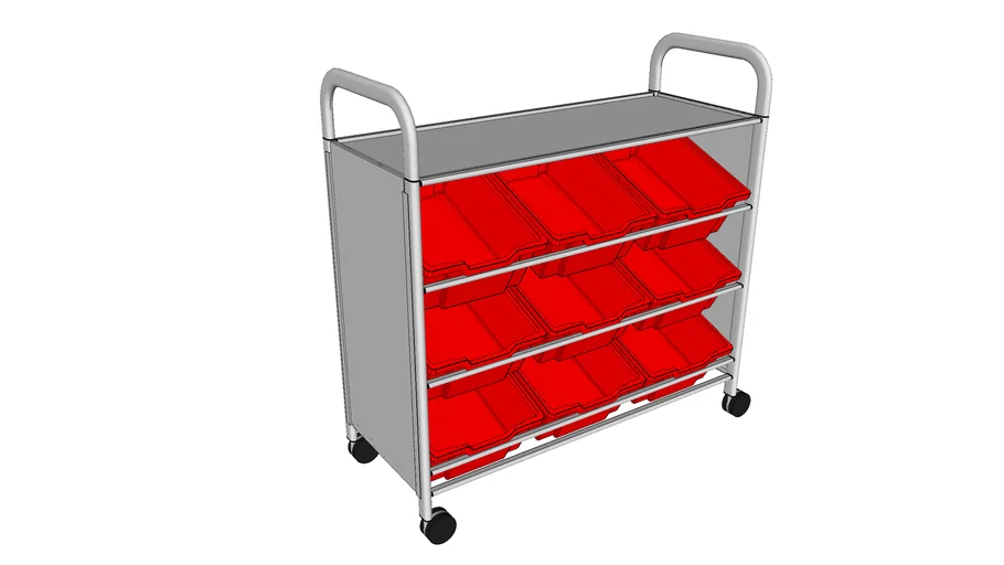 Gratnells Callero tilted tray trolley