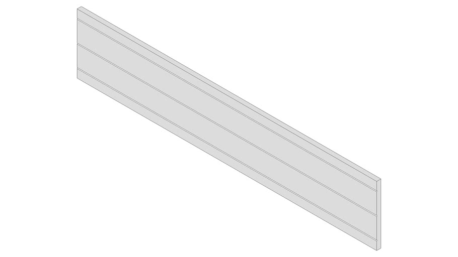 Slot Small Panel 1200mmBay 1187 W x 238 H x 17mm Thick | 3D Warehouse