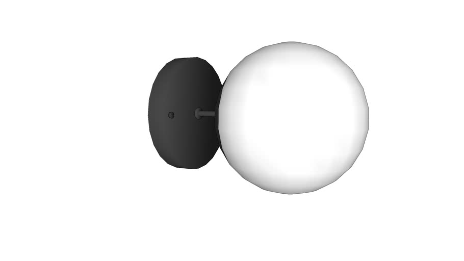 Schoolhouse Nova Sconce with Opal Shade TB 3D Warehouse