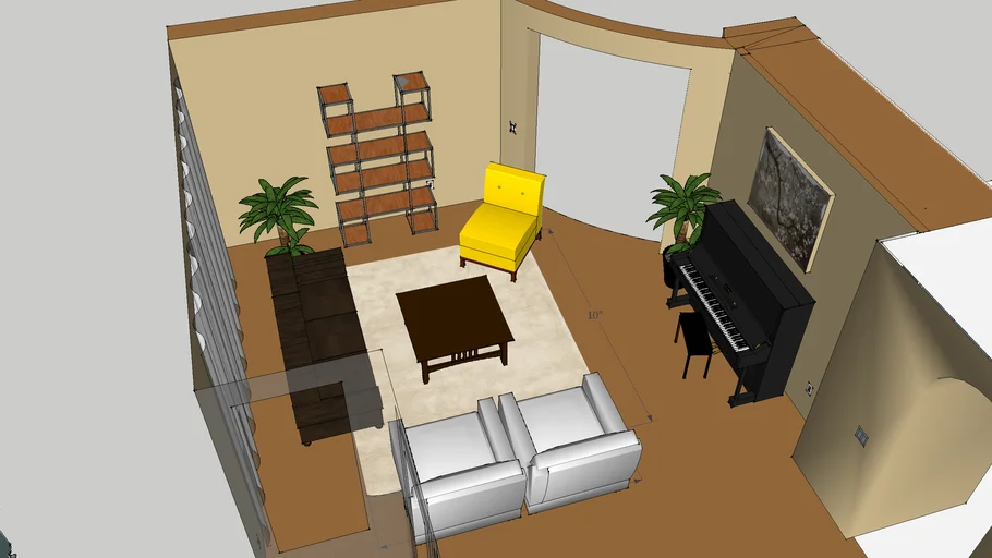 Living Room Ground Floor 3D Warehouse