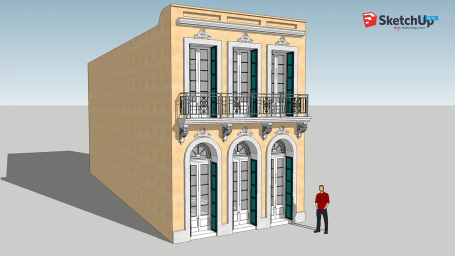 Iberian Row House Facade 3d Warehouse