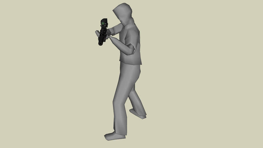 Guy holding gun 3D Warehouse