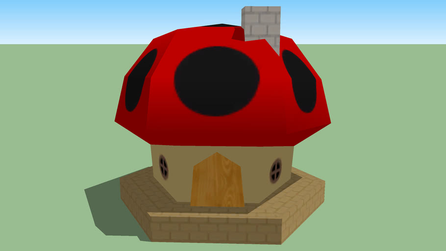 Kinoko House from N64 Rainbow Road MK8 3D Warehouse