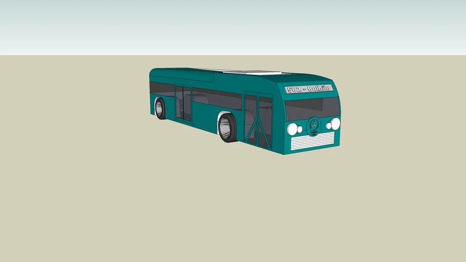 blue bus, no interior | 3D Warehouse