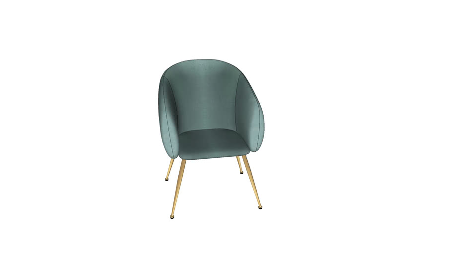 86706 Chair with Armrest Lorena Turquoise