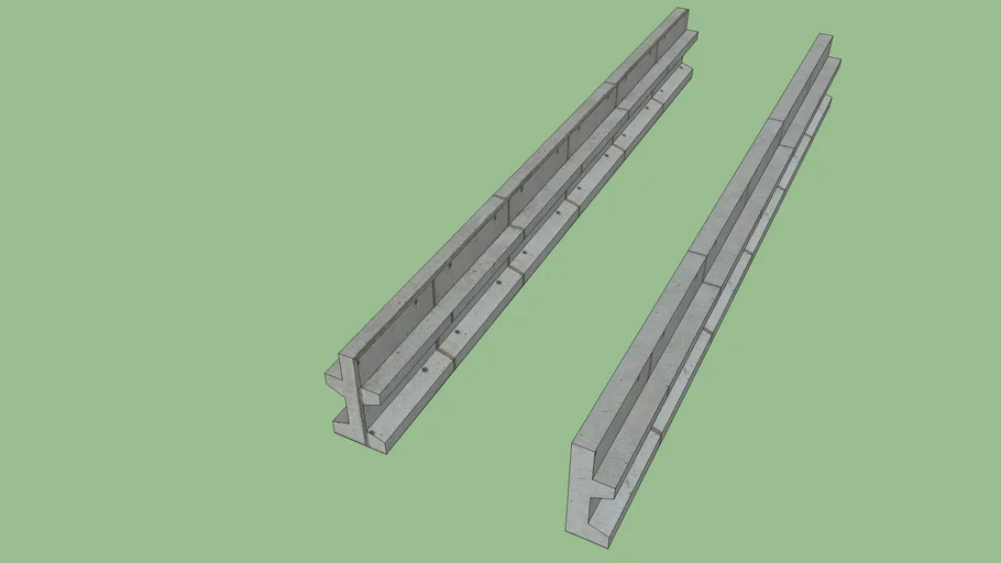 prefabrik betonarme kiriş 695 cm | 3D Warehouse