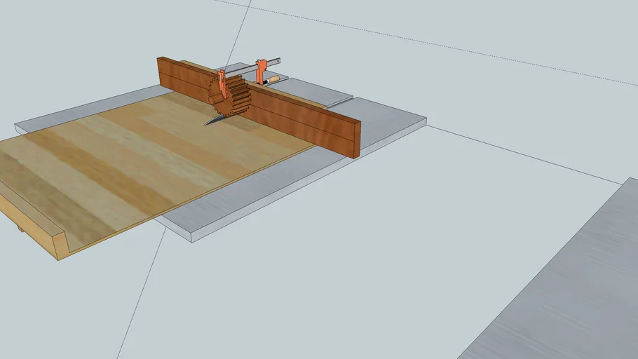 simple wooden gear cutting jig 3D Warehouse