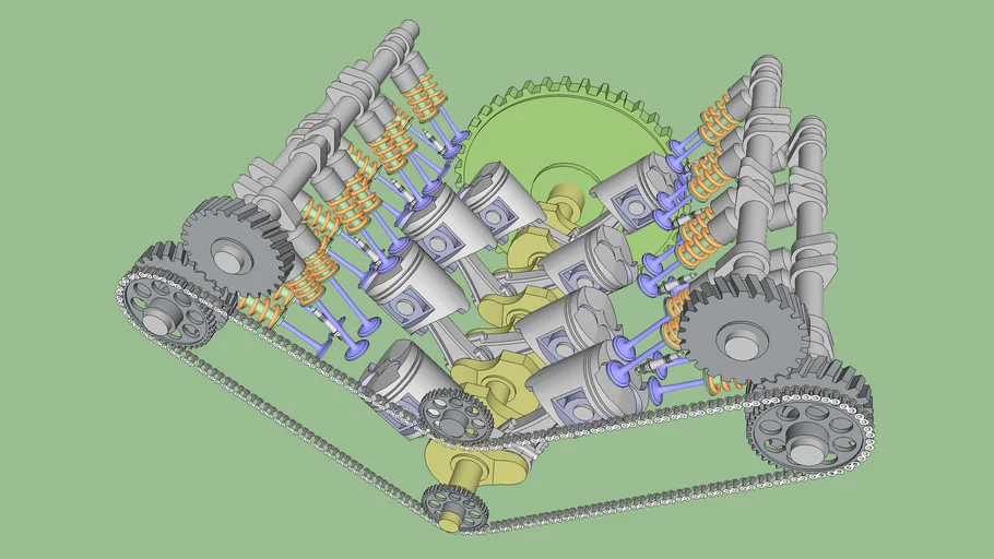v8 engine diagram
