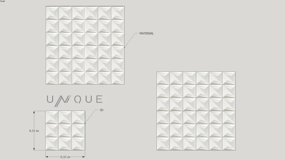 DELTA BLANCO - REVESTIMENTO UNIQUE | 3D Warehouse