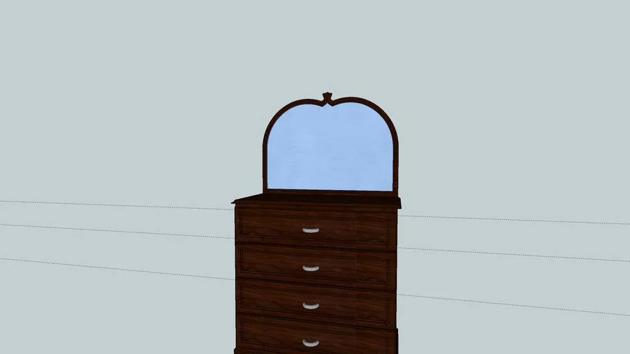 Dresser with mirror