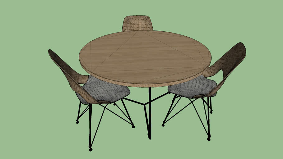 industrial dining set | 3D Warehouse