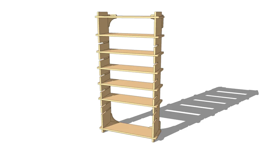 Slotted shelving for our office | 3D Warehouse