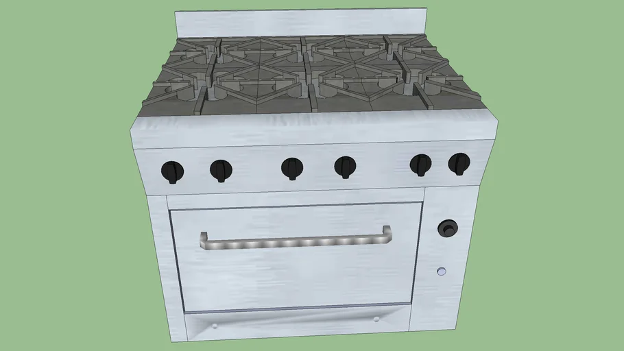 Quest 6 Burner Range / oven base 3D Warehouse