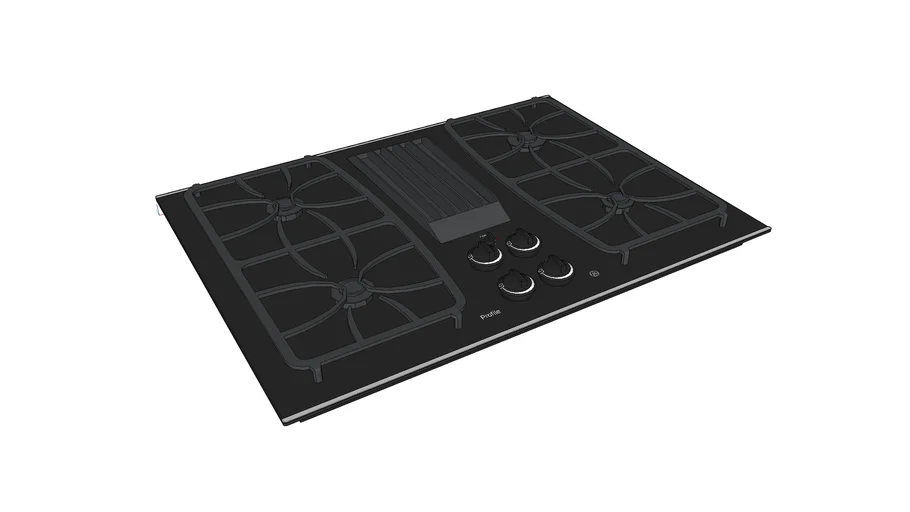 GE Profile 30' BuiltIn Gas Downdraft Cooktop 3D Warehouse