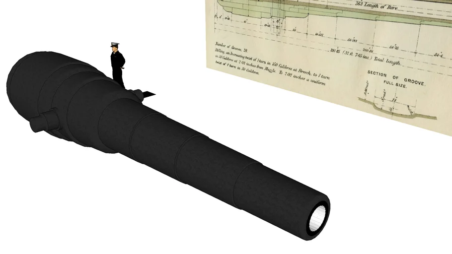 RML 17.72 inch gun | 3D Warehouse