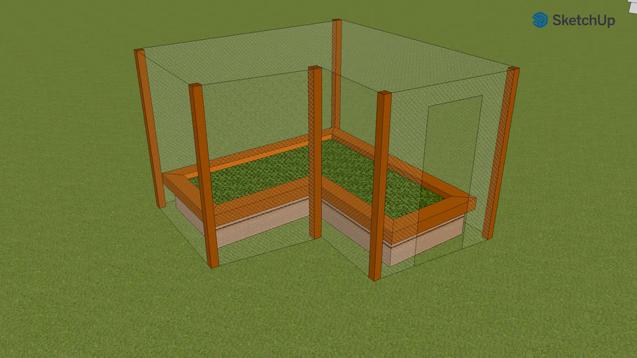 raised garden bed with optional mesh | 3D Warehouse