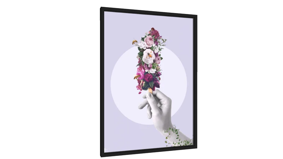 Quadro Picolé de flores - Galeria9, por Larissa Grace